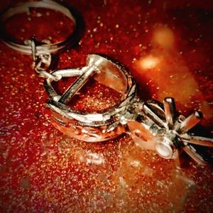 Vintage silver spur keychain